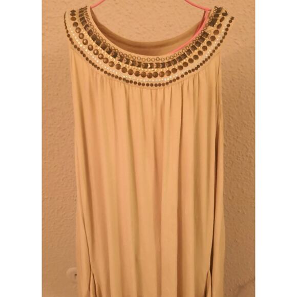 CAbi Egyptian Beaded Neck Tunic Shift Dress M Festival Cosplay Costume Party - Picture 1 of 11